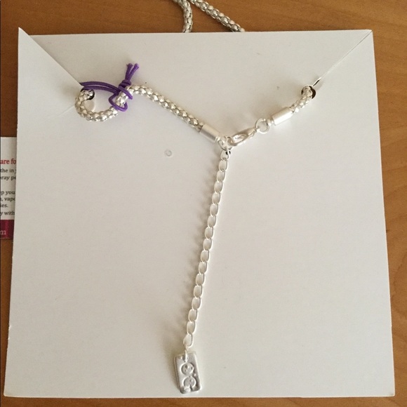 Claudia G On - the dot silver based necklace with pendant rhinestones 18 inch - Picture 3 of 5